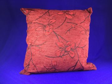 Almofada de tecido floral vermelho e preto - 45x45 cm