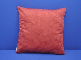 Almofada de tecido liso vermelho - 45x45 cm