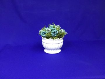 Arranjo flor mini rosa azul para centro de mesa P