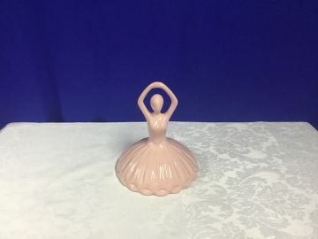 Bailarina cerâmica rosa