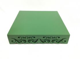Bandeja quadrada provencal VERDE - 28x28x6 cm