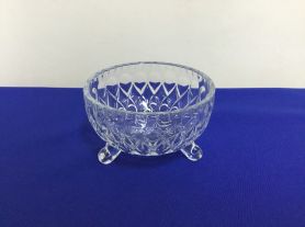 Bowl redondo vidro c/ tripé - 9x5cm