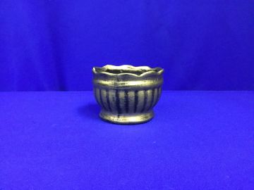 Cachepô cerâmica dourado - 10x14 cm