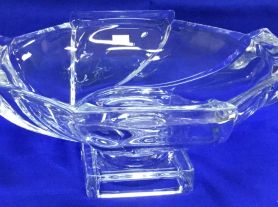 Centro de mesa cristal  c/ pé 32x15 cm