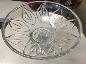 Centro de mesa folhas vidro c/pé - 21x30cm