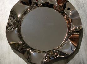 Centro de mesa metalizado c/ borda  - 17,5x6