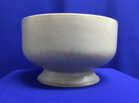 Centro de mesa redondo cinza ceramico - 25x15