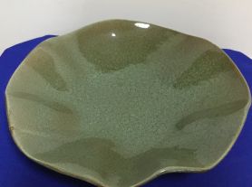 Centro de Mesa  Redondo verde - 41x7cm