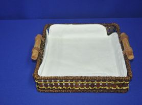 Cesta tipo bandeja quadrada 01 - 25x25x10 cm