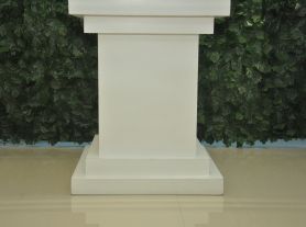 Coluna de madeira Romana branca - 60x60x77 cm