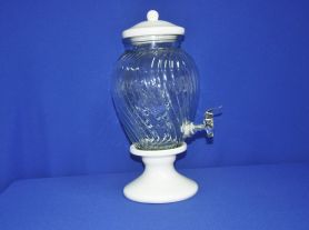 Suqueira de vidro com porcelana - 5 L