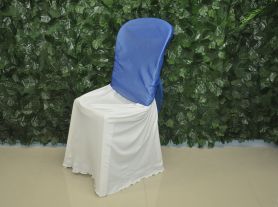 Encosto cadeira voil azul triangular
