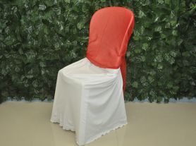 Encosto cadeira voil vermelho triangular