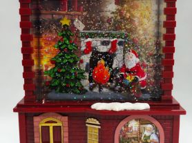 Lanterna Lareira Papai Noel 19,5cm