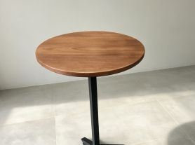 Mesa Bistrô tampo de madeira - coluna 100x60