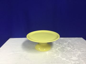 Porta doce cerâmica amarelo bebê G - 30x13 cm