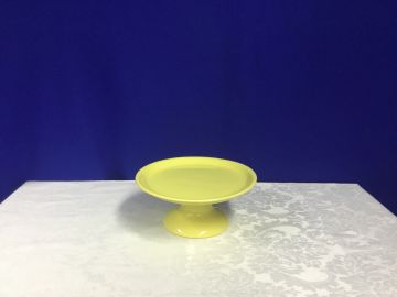 Porta doce cerâmica amarelo bebê M - 25x10 cm