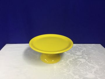 Porta doce cerâmica amarelo G - 30x13 cm