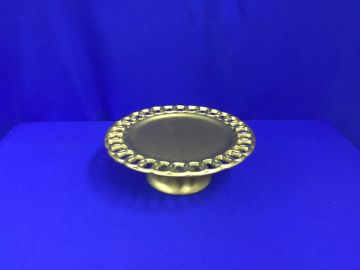 Porta doce cerâmica dourado elo M - 30x10 cm