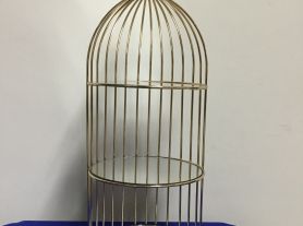 Porta doce dourado 3 andares c/ espelho