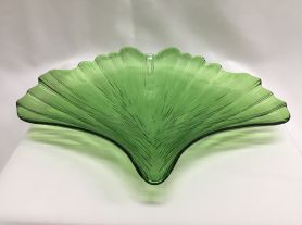 Porta doce verde formato concha acrílico 37x32x6cm