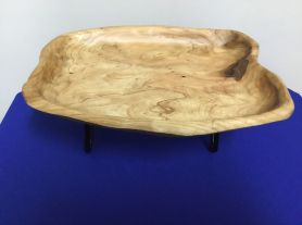 Porta doce madeira rustica c/pé - 32x14