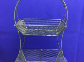Porta doce verde metal 02 andares - 50x30