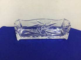 Porta talheres retangular vidro - 27x8x9cm