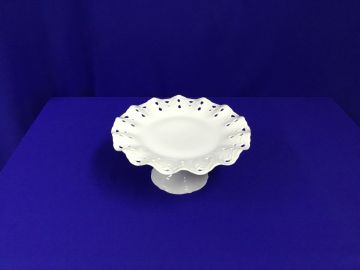 Prato bolo porcelana rendada - 28x12 cm
