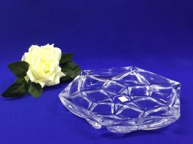 Prato sobremesa Bruxelas em cristal transparente 19,5x2,5cm