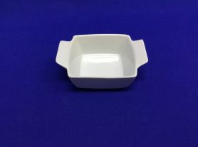 Ramequim quadadro branco c/ abas 9,5x9,5x4cm - 150ml