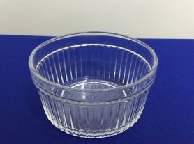 Ramequim vidro trabalhado transparente - 10x5,5cm