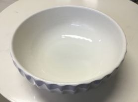 Saladeira redonda branca porcelana - 22,5x9cm