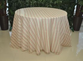 Sobre toalha redonda  voil listras rosa - 3,10 m