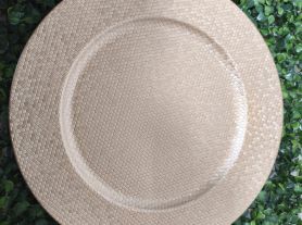 Sousplat favo dourado 33cm