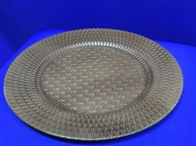 Sousplat Marrom plastico Rattan