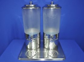 Suqueira dupla acrílico / inox - 2x7 L