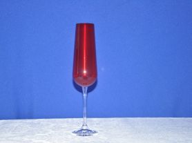 Taça para espumante cristal vermelha amundsen - 220 ml