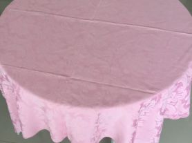 Toalha brocada rosa 1,50x 1,50