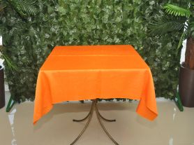Toalha laranja quadrada seda amassada - 1,40x1,40 
