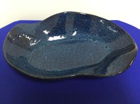 Travessa oval azul - 38x25cm