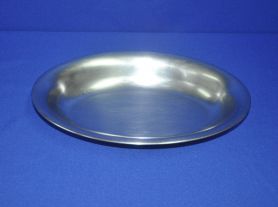 Travessa inox oval funda - 35x23 cm