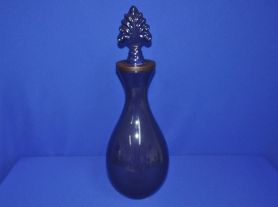 Vaso azul com tampa - 62x24 cm