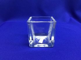 Vaso mini/Porta vela de vidro - 6,5x6,5cm