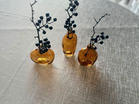 Vaso orgânico ambar vidro 9X6X11