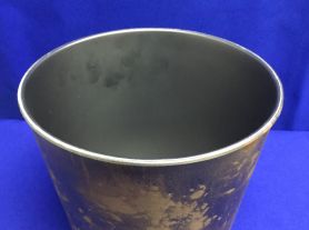 Vaso plástico rustico marrom - 17x15