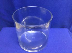 Vaso redondo vidro tubo - 19,5x16 cm