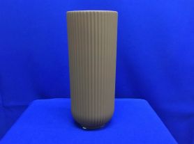 Vaso trabalhado marrom ceramica- 29x12