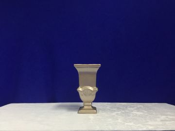 Vaso tulipa bege metalizado - 11x20 cm
