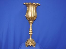 Vaso tulipa resina dourado grande - 86 cm 